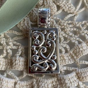 Sterling Silver Filagree Paisley Pendant